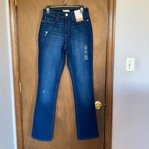 LC Lauren Conrad high rise distressed curvy bootcut jean w stretch 8L